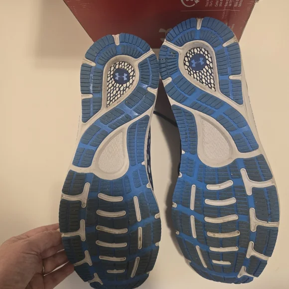 UNDER ARMOUR UA HOVR SONIC 3 Blue Running Shoes Casual Sneakers Gym Mens Size 14 - Picture 13 of 16